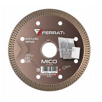 FERRATi Tarcza diamentowa do GRESU CERAMIKI PRECYZYJNA MICO 125mm 1.2mm FERRATi Tarcza diamentowa do GRESU CERAMIKI PRECYZYJNA MICO 125mm 1.2mm