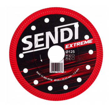 Tarcza diamentowa do gresu ceramiki szybka precyzyjna SENDI EXTREME Ø125mm