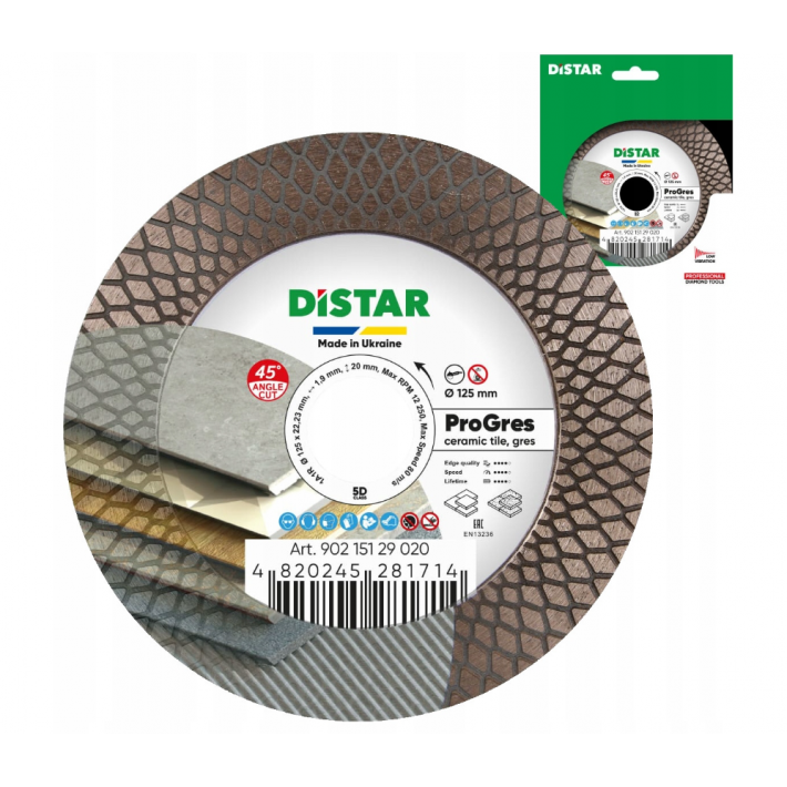 DISTAR PRO GRES 125mm DIAMENTOWA TARCZA DO CIĘCIA I SZLIFOWANIA GRESU DISTAR PRO GRES 125mm DIAMENTOWA TARCZA DO CIĘCIA I SZLIFOWANIA GRESU