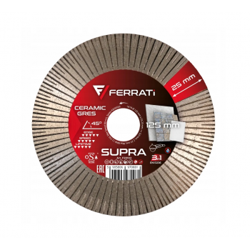 Tarcza diamentowa do cięcia gresu ceramiki płytek FERRATi SUPRA 125 mm