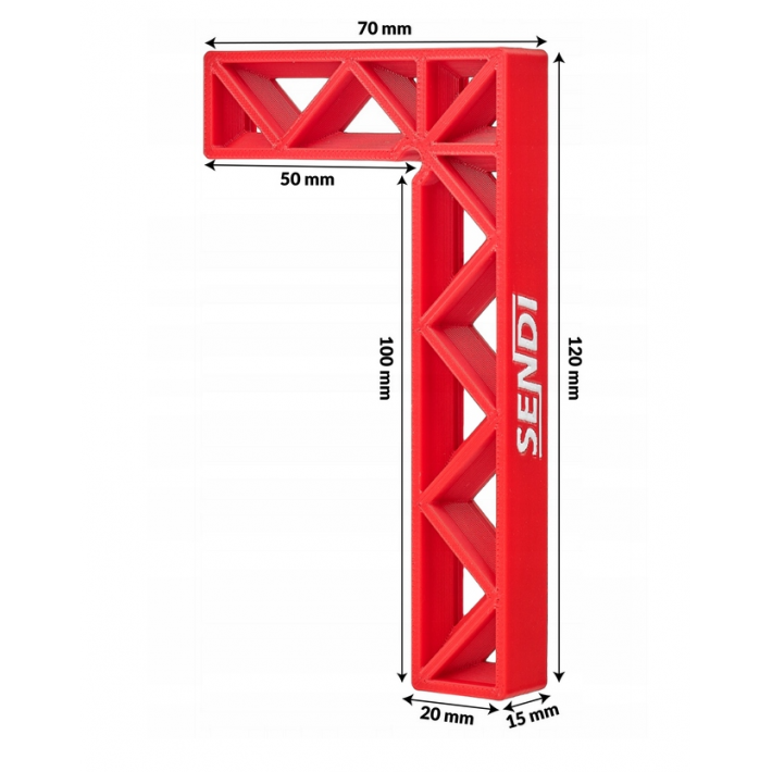 Kątownik Glazurniczy Do Płytek Stabilizacja Kąta Prostego SENDI 50x100mm