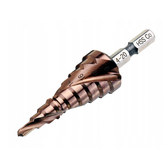 WIERTŁO STOŻKOWE / STOPNIOWE 4-20mm KOBALT 5% WIERTŁO STOŻKOWE / STOPNIOWE 4-20mm KOBALT 5%