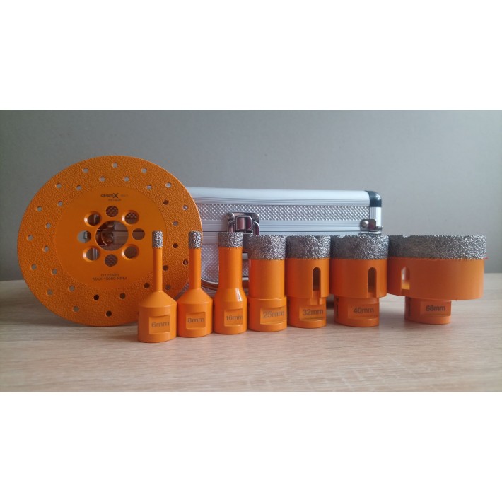 ZESTAW WIERTEŁ DO GRESU CERAM-X 7SZT. + DYSK MULTI 125mm