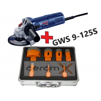 ZESTAW WIERTEŁ DO GRESU CERAM-X 7SZT. + BOSCH GWS 9-125S