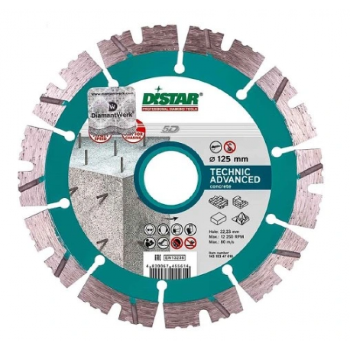 DISTAR TARCZA DIAMENTOWA TECHNIC ADVANCED 125MM